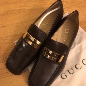 Gucci Loafer Dark Brown Leather 36 New, Never worn
